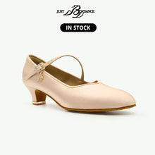 Load image into Gallery viewer, BD Dance Shoes Girl Standard Dance Shoes Ballroom Dance Low Heel Leather Sole Satin dance shoes 138s