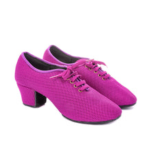 Load image into Gallery viewer, BD DANCE Shoes Women Latin Dance Shoes Ballroom Shoes Mesh Purple Split Sole Lady Training Dance Shoes T1B
