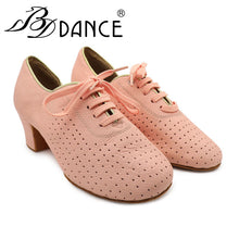 Load image into Gallery viewer, BD DANCE Shoes Women Ballroom Dance Shoes Genuine Leather Split Sole Girl Latin Dance Shoes T1B