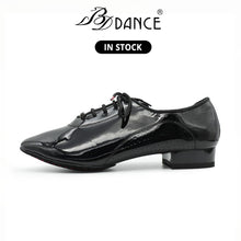 Load image into Gallery viewer, BDDANCE Shoes Men Standard Dance Shoes 309 Shining Patent Split Sole DanceSport Soft Sole Ballroom Shoes
