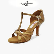 Load image into Gallery viewer, Just BDDANCE Women Latin Shoes BDD2375  Lady  Sandal Dance Tan Color  High Heel Dancesport
