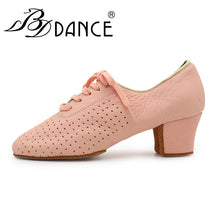 Load image into Gallery viewer, BD DANCE Shoes Women Ballroom Dance Shoes Genuine Leather Split Sole Girl Latin Dance Shoes T1B
