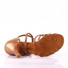 Load image into Gallery viewer, BDDANCE Women Latin Shoes BDD216  Lady  Sandal Dance Tan Color  High Heel Dancesport
