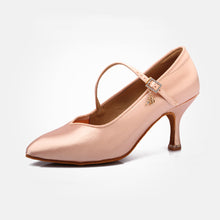 Load image into Gallery viewer, BD DANCE Shoes Women Standard Shoes Professional Ballroom Shoes Satin High Heel Leather Sole Dancesport 138
