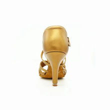 Load image into Gallery viewer, Just BD DANCE Women Latin Shoes BD216  Professional Lady Latin Leather PU Sandal Dance Tan Color  High Heel Dancesport
